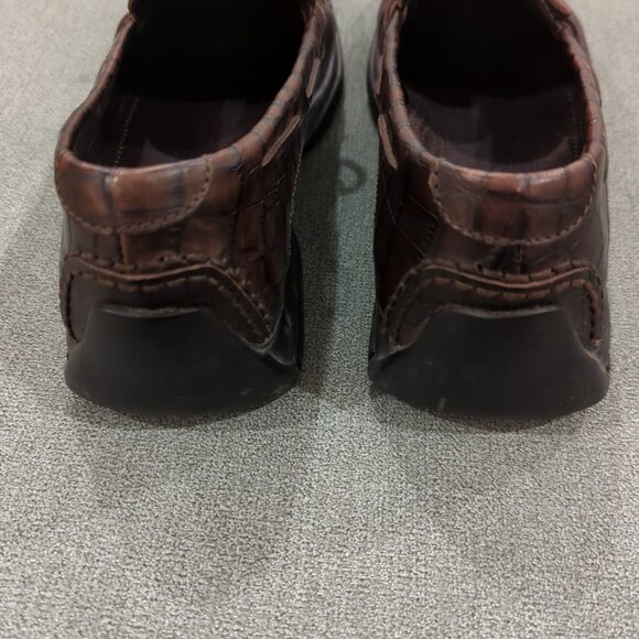 Cole Haan Gunnison Brown Embossed Slip On Driver Loafers Men's Size 10.5-lp - Picture 5 of 11